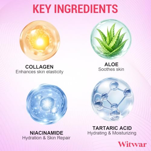 Witwar Forehead Wrinkle Patches – Collagen & Hyaluronic Acid, 16 Pack