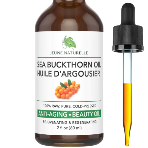 Jeune Naturelle Organic Sea Buckthorn Oil 2 Fl Oz - Pure, Cold Pressed & Unrefined