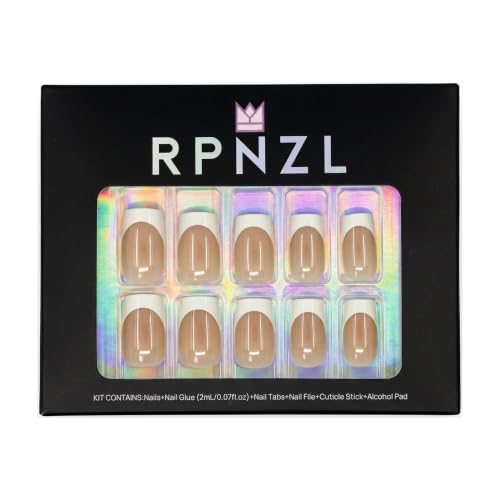 Ivory Press On Nails - French Tip Medium Square UV Finish | 32 Nails Kit