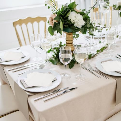 500 Disposable White Cocktail Napkins - 2 Ply, 4.9" x 4.9"