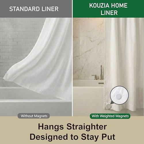 Waterproof Fabric Shower Curtain Liner - Odorless & Machine Washable, 72x72 Inch