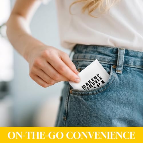 Gisdo Pack of 100 Travel Makeup Remover Wipes Individually Wrapped, Gentle & Fast-Acting, Compact for On-the-Go
