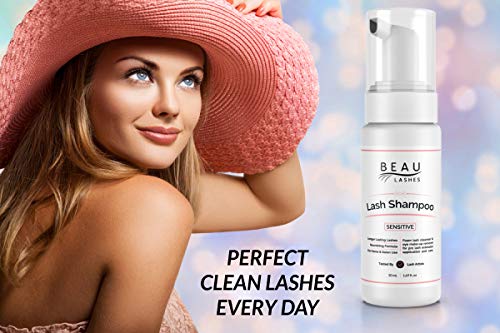 Beau Lashes Eyelash Extension Foam Cleanser Shampoo with Brush (50ml)
