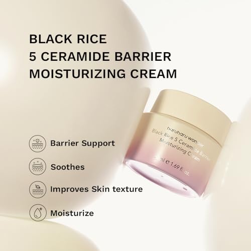 HARUHARU Black Rice Ceramide Moisturizing Cream 0.50 fl.oz | Vegan Hydration for All Skin Types