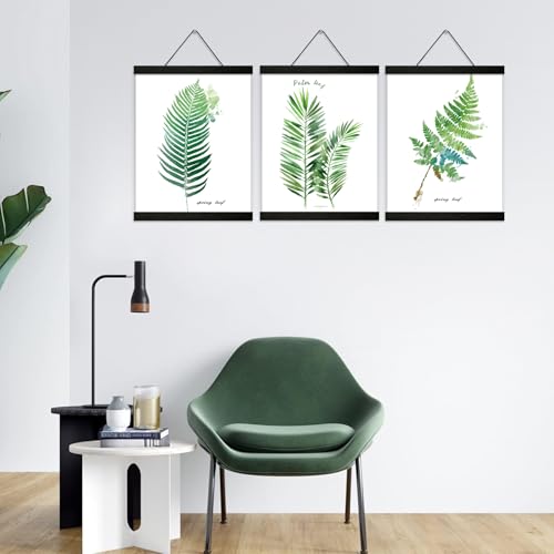 8-Inch Magnetic Poster Hanger - 3 Pack Wooden Frame Kit