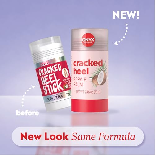 Onyx Professional Cracked Heel Repair Balm Stick for Dry Cracked Feet Treatment, Coconut Scent, 1 pack - Moisturizing Foot Balm, Rolls On, Cracked Heel Treatment