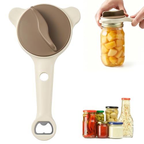 Adjustable 4-in-1 Jar Opener for Seniors with Non-Slip Grip