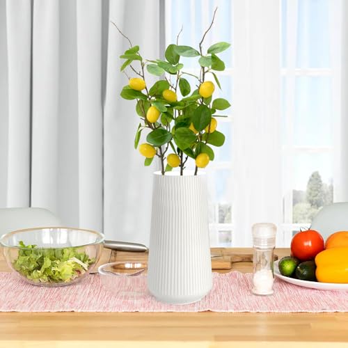 3-Piece Faux Lemon Branch Set - 27.5 Inch Realistic Decor