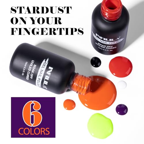 NXJ INFILILA Phantom Glow08 Halloween Gel Nail Polish Set - 6 Colors