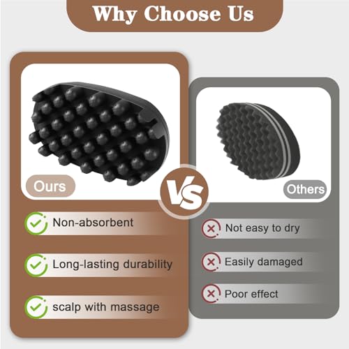 3-Pack Silicone Curling Hair Brush & Afro Pick Set for Natural Hair
