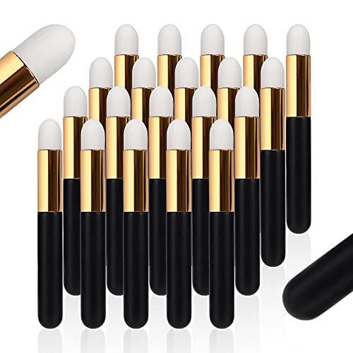 BEYELIAN 20 Pcs Black Lash Shampoo Brush Set for Eyelash Extension & Facial Cleansing (Brushes-Black)