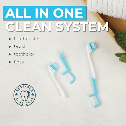 Brushee Disposable Travel Toothbrush 24-Pack with Mint Paste