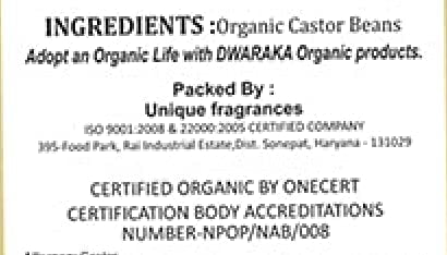 Dwaraka Organic Cold Pressed Castor Oil - 16.9 Fl Oz for Hair, Skin, and Digestion
