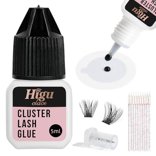 Higu Clace Waterproof Black Lash Glue 5ml - DIY Eyelash Cluster Adhesive