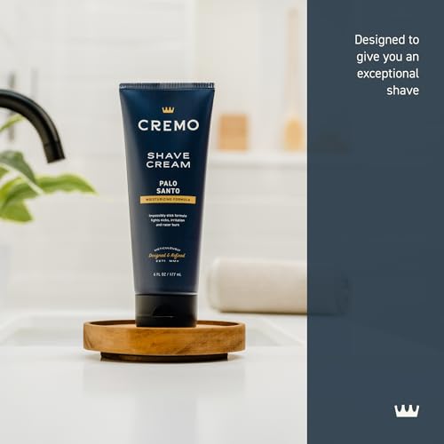 Cremo Palo Santo Shave Cream 6oz Pack of 2 – Ultra-Slick Men’s Shaving Gel for Nicks & Razor Burn