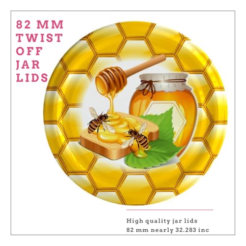 82mm Metal Twist-Off Lids for Bonne Maman Jars - 10 Pack