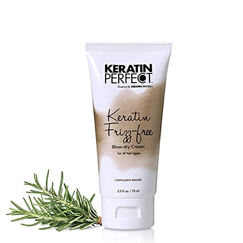 Keratin Perfect KP Frizz-Free Blow-Dry Cream - Anti-Frizz Hair Treatment 2.5oz