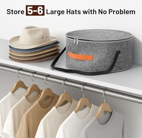 Collapsible Cowboy Hat Box for Travel & Storage - 5 Cap Organizer