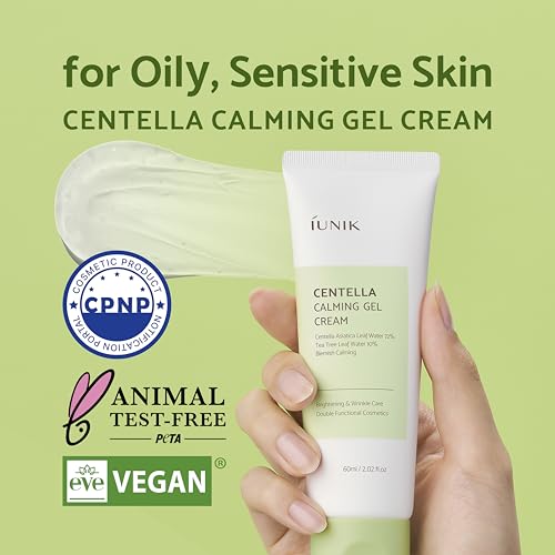 IUNIK Centella Calming Skincare Set - Cream 2.02 fl. oz, Serum 0.51 fl. oz