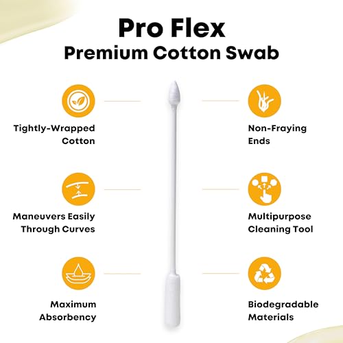 TerpTitans Pro Flex Cotton Swabs - 2-Pack, 100ct, 5-Inch Flexible Tips