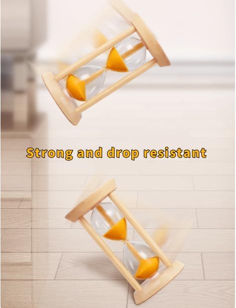 Bamboo Sand Timer - 15-Minute Hourglass Clock | Mini Gold Sand Watch for Kids & Office Decor