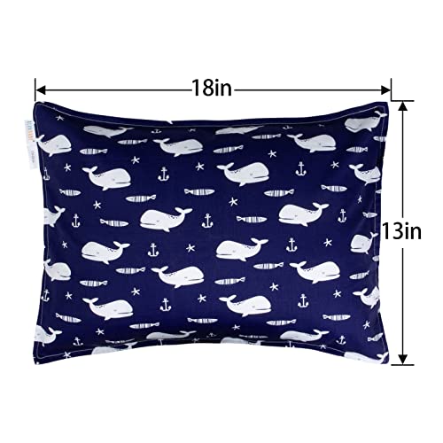 ALVABABY Organic Cotton Toddler Pillowcases - 2 Pack, 14x19 in