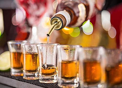 WAFJAMF 6-Pack Stainless Steel Liquor Pour Spouts with Dust Caps