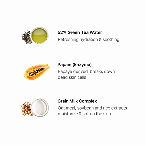 BY WISHTREND Green Tea & Enzyme Milky Foaming Wash 140g – Pore Cleansing