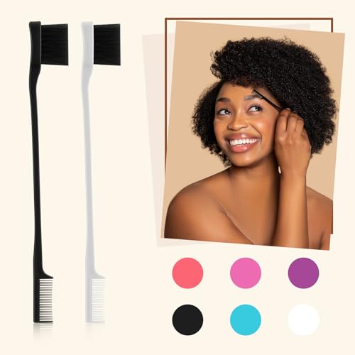 Yaomiao 24-Piece Double-Sided Edge Control Hair Brush and Comb Set