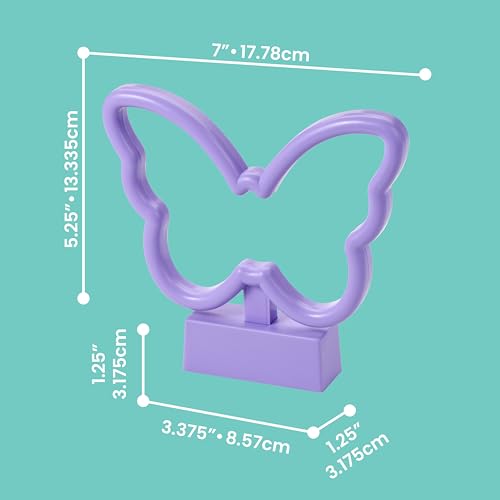 Magnetic Butterfly Neon LED Night Light for Kids & Decor