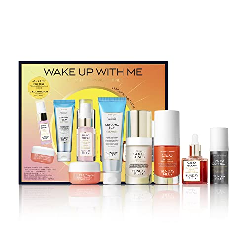 Sunday Riley Wake Up With Me Complete Brightening Morning Skincare Set