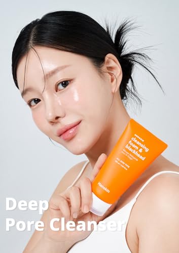 Hanskin Pore Cleansing Foam with BHA, Exfoliating Face Wash & Makeup Remover, 4.06 oz