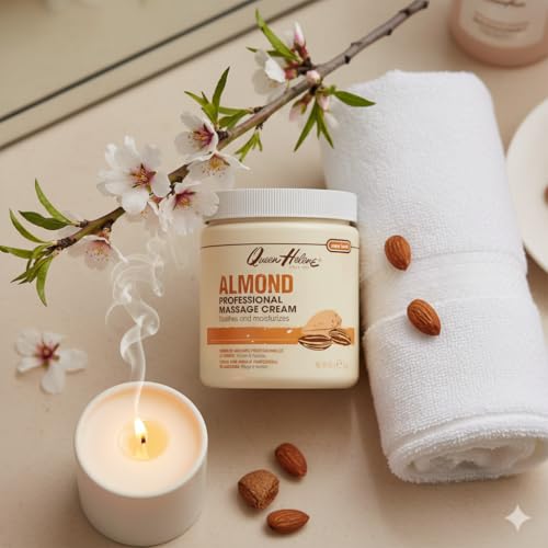 Queen Helene Almond Professional Massage Cream - 15 oz Hydrating Lotion for Smooth Skin