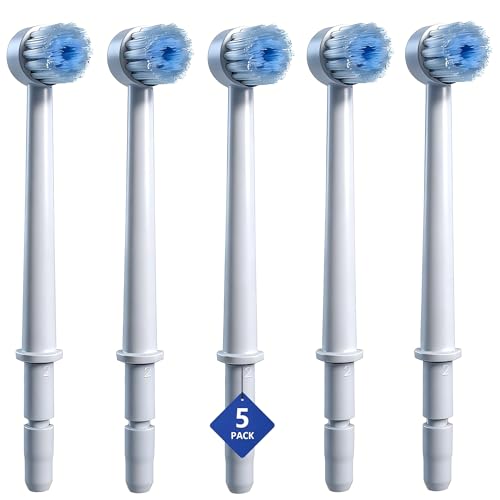 JDHAVMOS 5-Pack Replacement Toothbrush Heads for Waterpik Water Flossers - Assorted Brushheads for WP Series