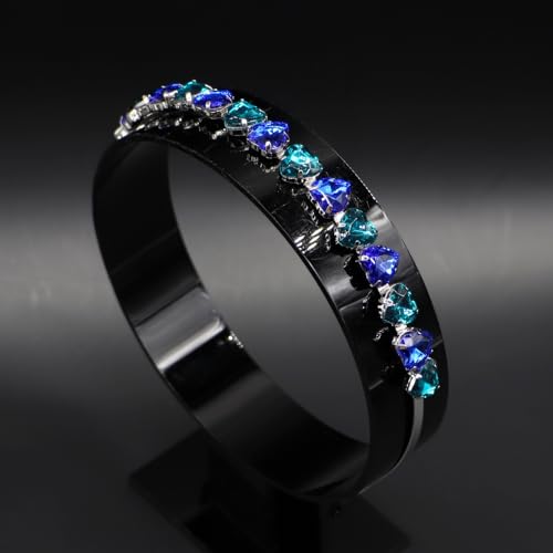 Crrezhai Sparkling Crystal Heart Hairband for Weddings and Parties