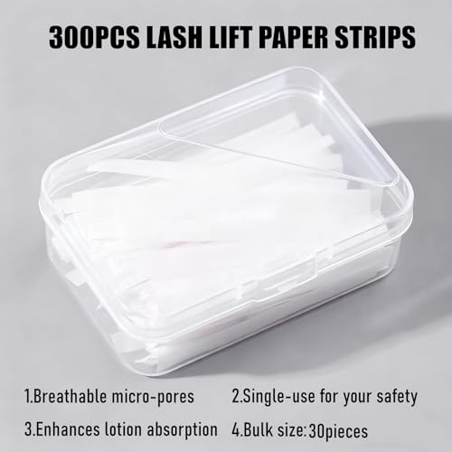 300 PCS Lash Lift Paper Strips - Reusable, Professional Quality