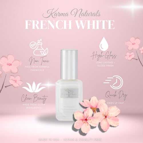 Karma Organic French White Nail Polish - Vegan & Non-Toxic