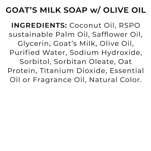 The Grecian Soap Company Goat Milk & Olive Oil Soap Bar, Egyptian Musk 3-Pack
