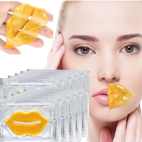 Nielies 24K Gold Hydrating Lip Mask Patches - Plumping Treatment, 30 Pieces