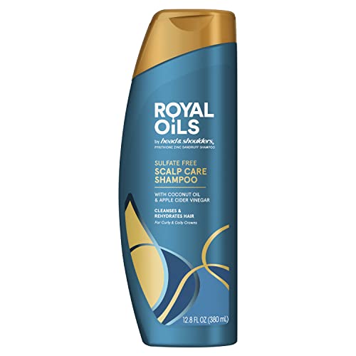 Head & Shoulders Royal Oils Moisturizing Shampoo 12.8 Fl Oz Pack of 2 for Curly & Coily Hair