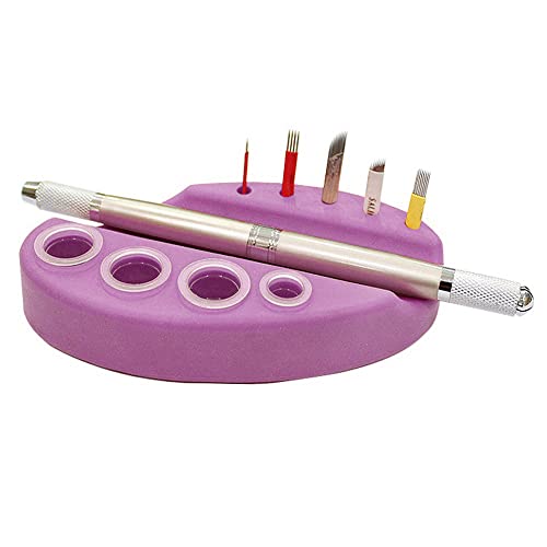 Pink Tattoo Pen Holder Silicone Organizer for Permanent Makeup & Microblading - Pink