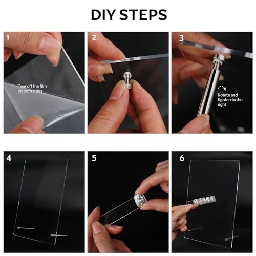 2pcs Acrylic Nail Display Boards for Nail Art Practice & Showcases