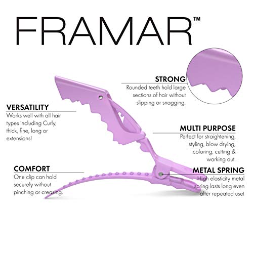 FRAMAR Pastel & Neon Hair Clips 20 Pack - No Crease, No Slip Hair Accessories