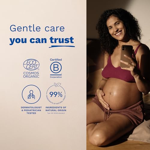 Mustela Certified Organic Maternity Essential Care Multi-Purpose Lotion - Pregnancy & postpartum - Stretch Marks, Skin Comfort & Suppleness - No Added Scent - Safe for Moms, Babies & Breastfeeding