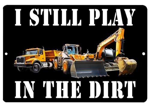 Funny Heavy Equipment Operator Metal Tin Sign - 12x8" Wall Decor
