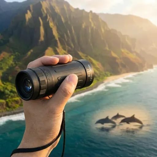 HD 8x21 Optical Monocular Telescope - High Power Mini Scope for Camping, Hunting, Travel | Clear Vision for Men & Women