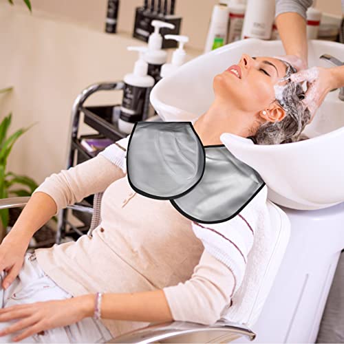 White Waterproof Hair Cutting Cape with Magnetic Neck Closure for Salon & Home Use
