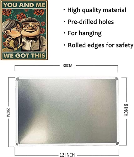 Carl & Ellie You & Me Vintage Metal Tin Sign 8x12 Inch