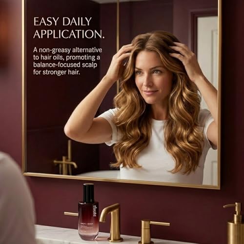 Rhute Hair Serum, Rhute Scalp Serum Daily Strengthening Treatment for Weak or Damaged Haireptide-Powered Formula for Thicker (1pcs)