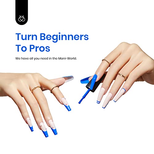 Beetles Blue Gel Nail Polish Electric Punk Creme Blue 15ML - Trendy Bright Blue